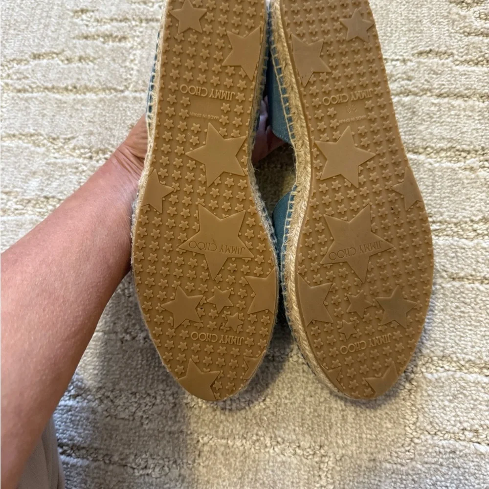 Jimmy Choo Denim Blue Espadrilles